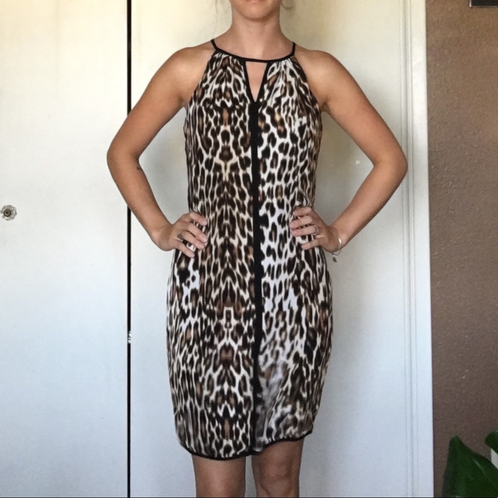 NWOT Worthington Cheetah Print Halter Dress